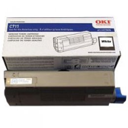 Okidata 44318661 White Toner Cartridge for C711WT Printer