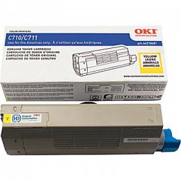 Okidata 44318601 Yellow Toner Cartridge for C711 Printer Series